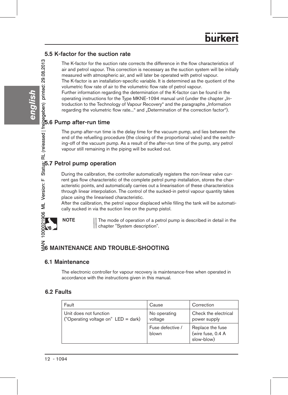 English | Burkert Type 1094 User Manual | Page 14 / 41