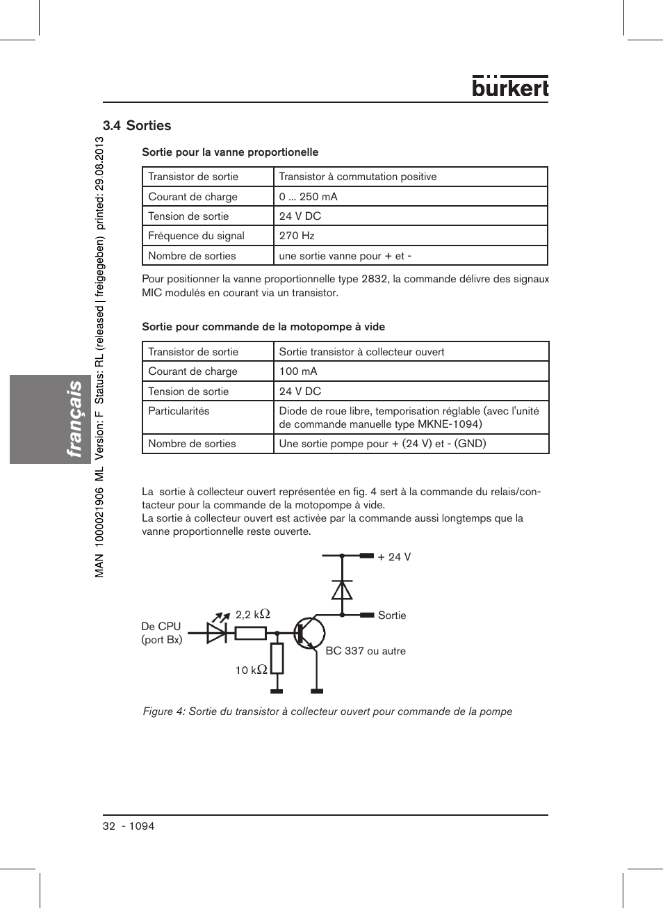 Fran çais | Burkert Type 1094 User Manual | Page 34 / 41