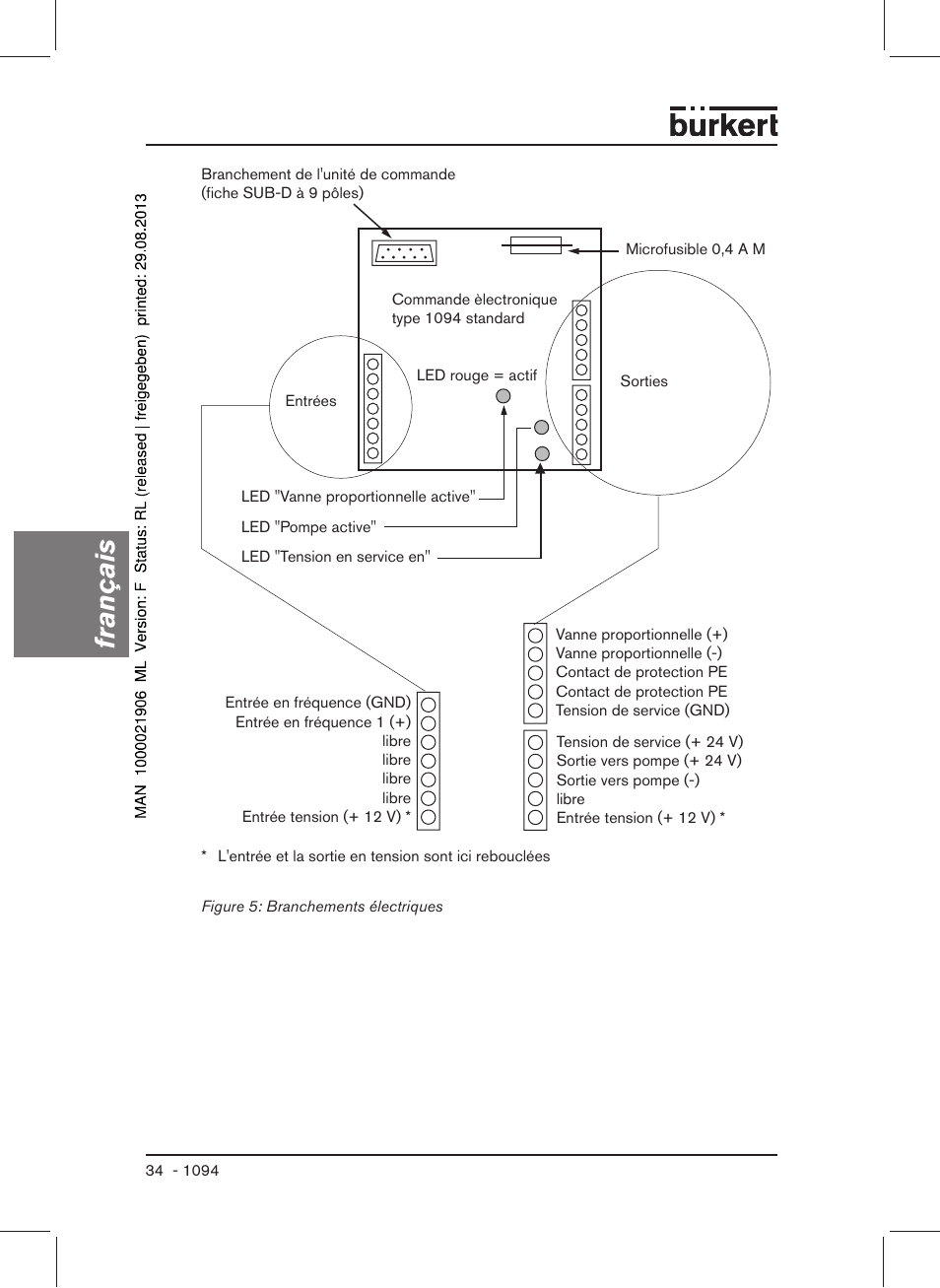 Fran çais | Burkert Type 1094 User Manual | Page 36 / 41