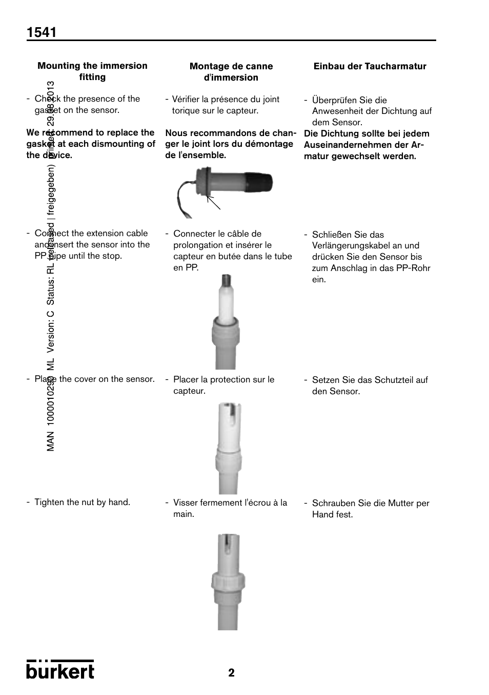 Burkert Type 1541 User Manual | Page 2 / 2