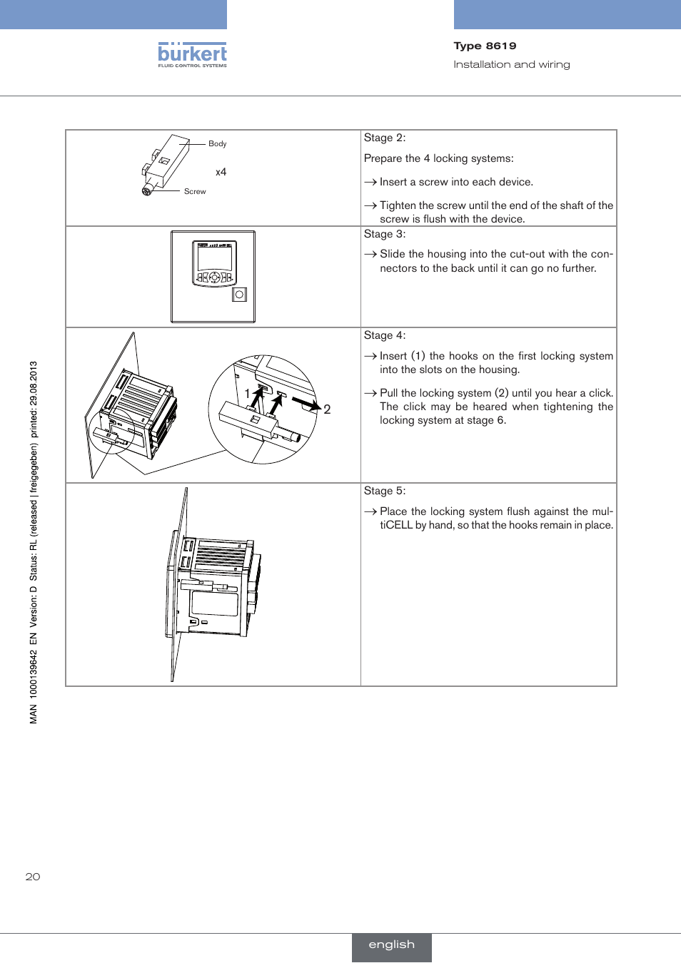 Burkert Type 8619 User Manual | Page 22 / 134