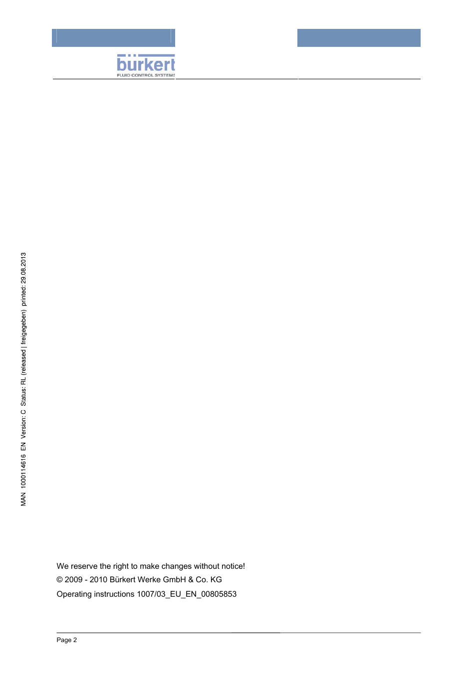 Burkert Type 8620 User Manual | Page 2 / 177