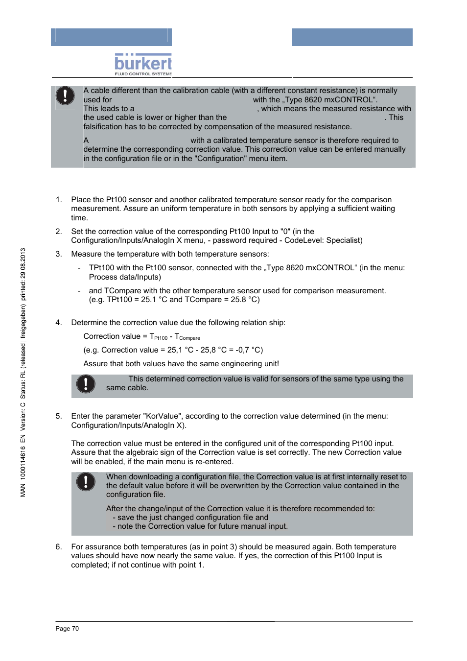 Burkert Type 8620 User Manual | Page 70 / 177