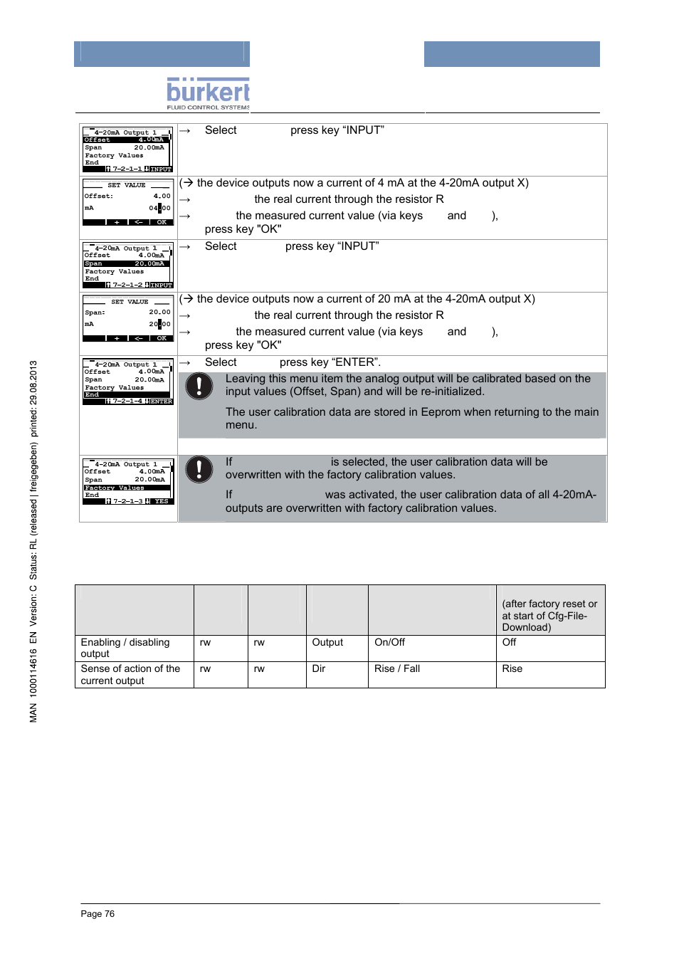 Configuration (code level: specialist) | Burkert Type 8620 User Manual | Page 76 / 177