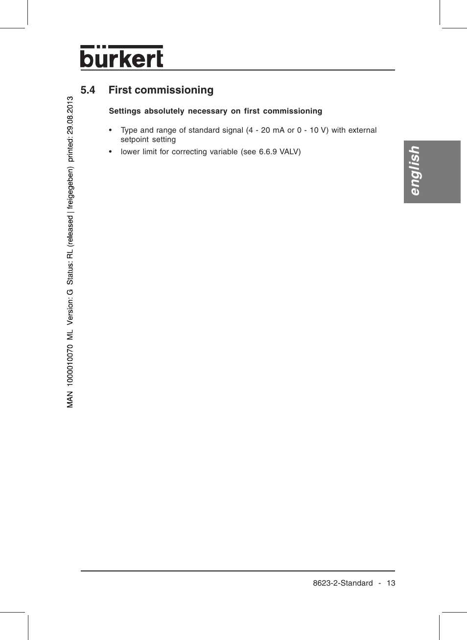 English | Burkert Type 8623 User Manual | Page 15 / 130