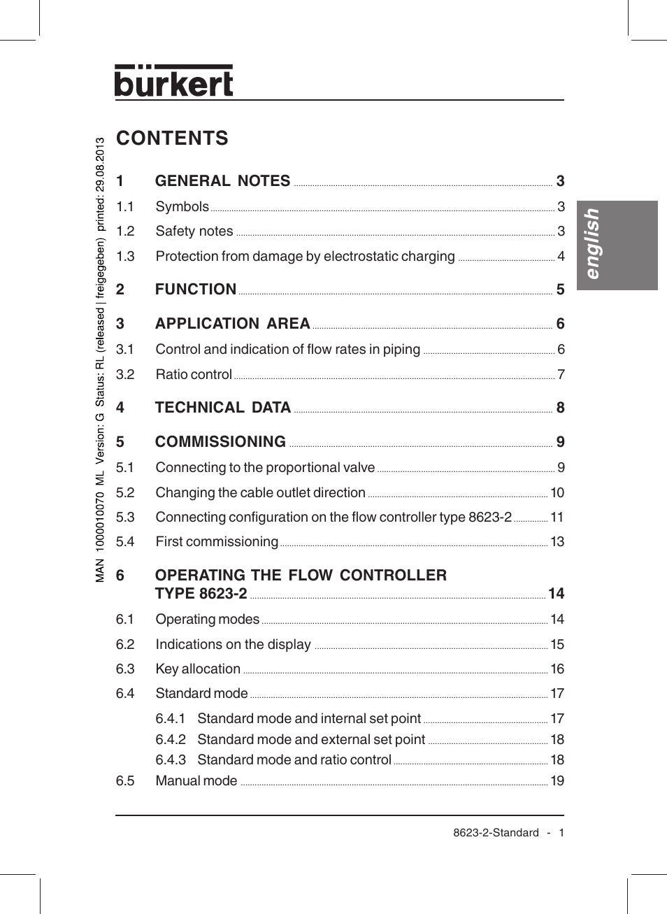 Burkert Type 8623 User Manual | Page 3 / 130