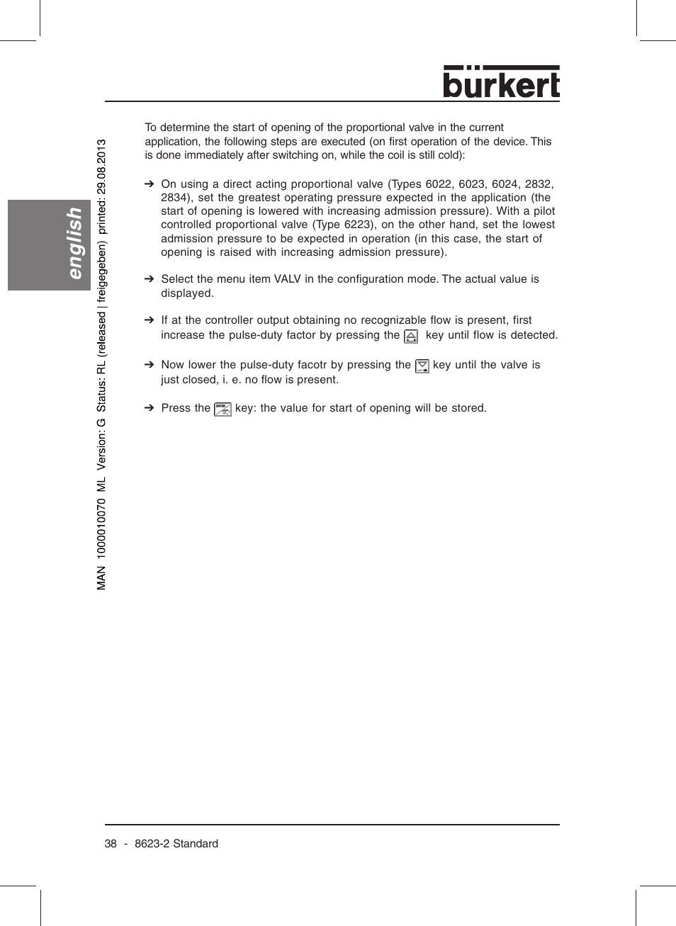 English | Burkert Type 8623 User Manual | Page 40 / 130