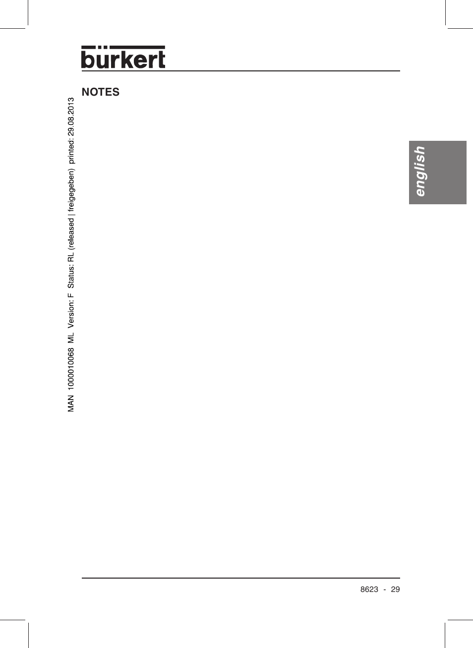 English | Burkert Type 8623 User Manual | Page 31 / 90