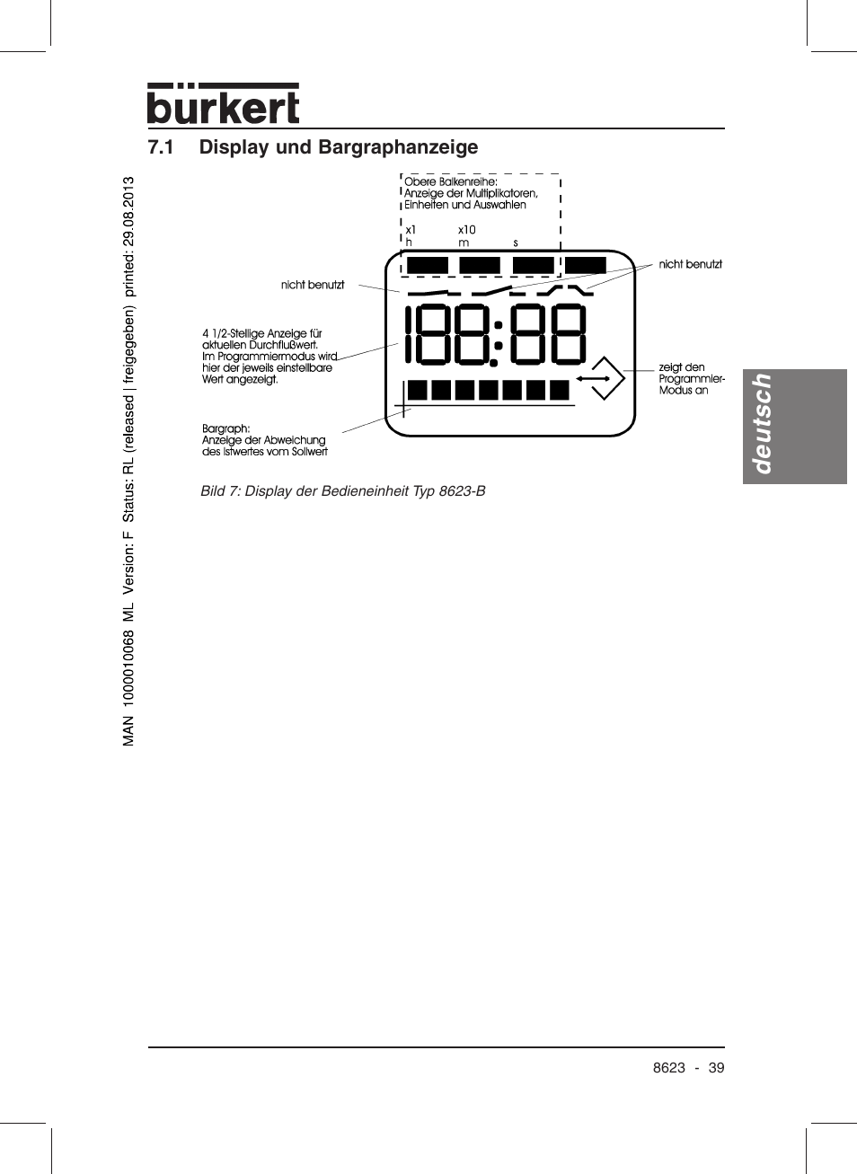 Deutsch | Burkert Type 8623 User Manual | Page 41 / 90
