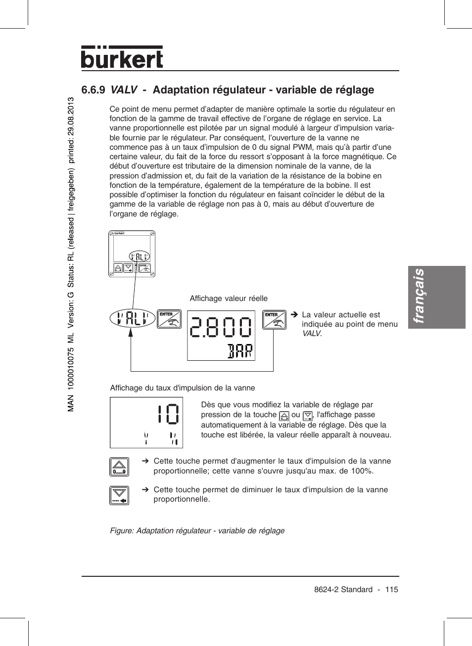 Français | Burkert Type 8624 User Manual | Page 117 / 124