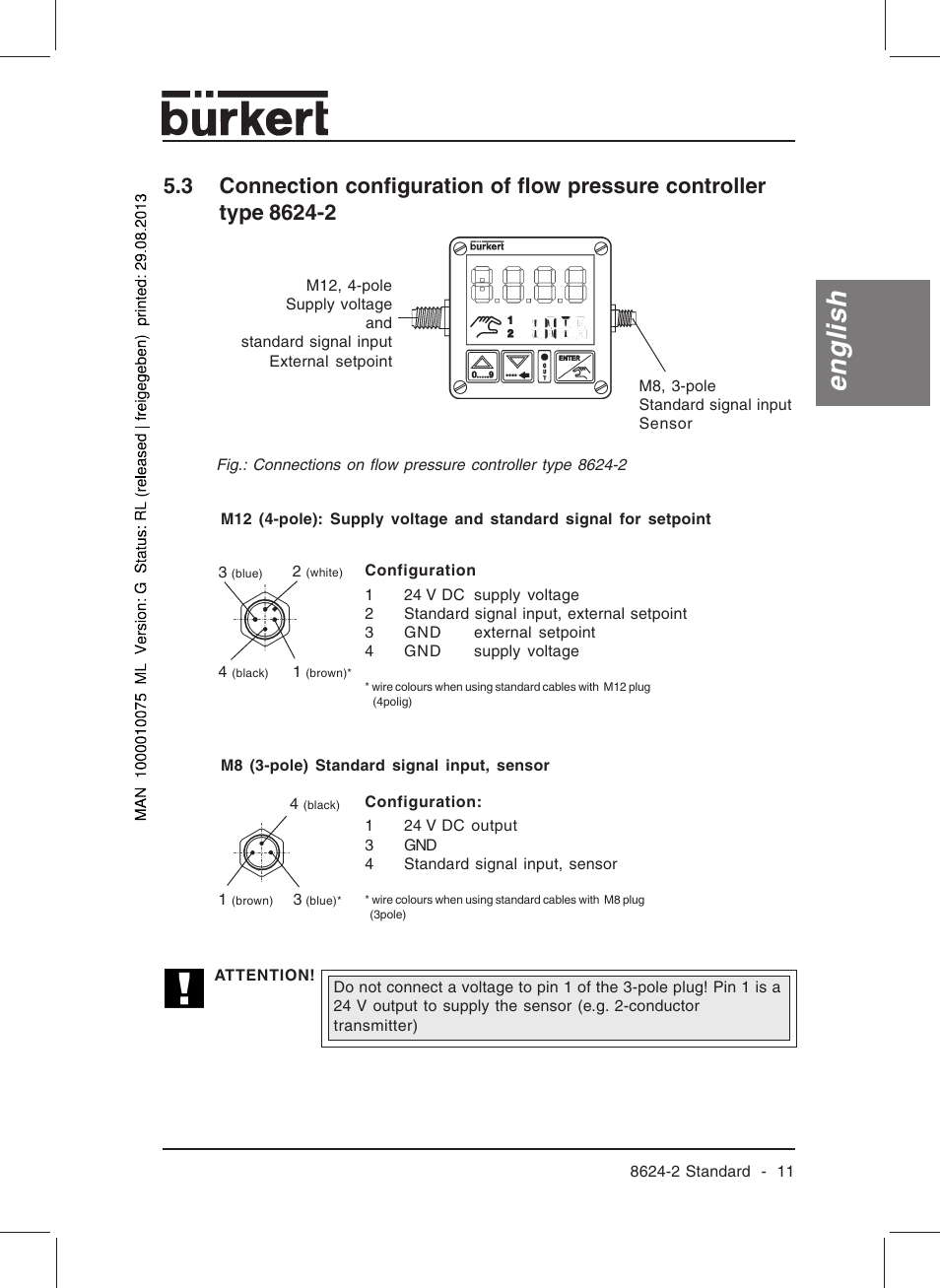 English | Burkert Type 8624 User Manual | Page 13 / 124