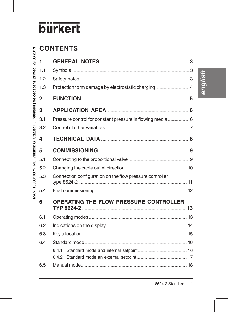 Burkert Type 8624 User Manual | Page 3 / 124