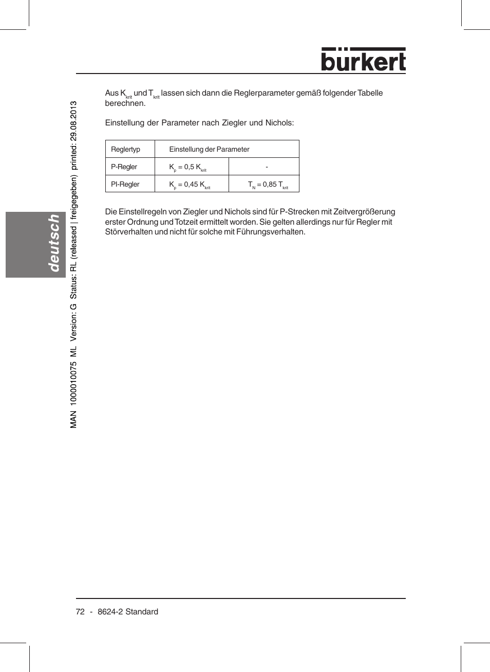 Deutsch | Burkert Type 8624 User Manual | Page 74 / 124