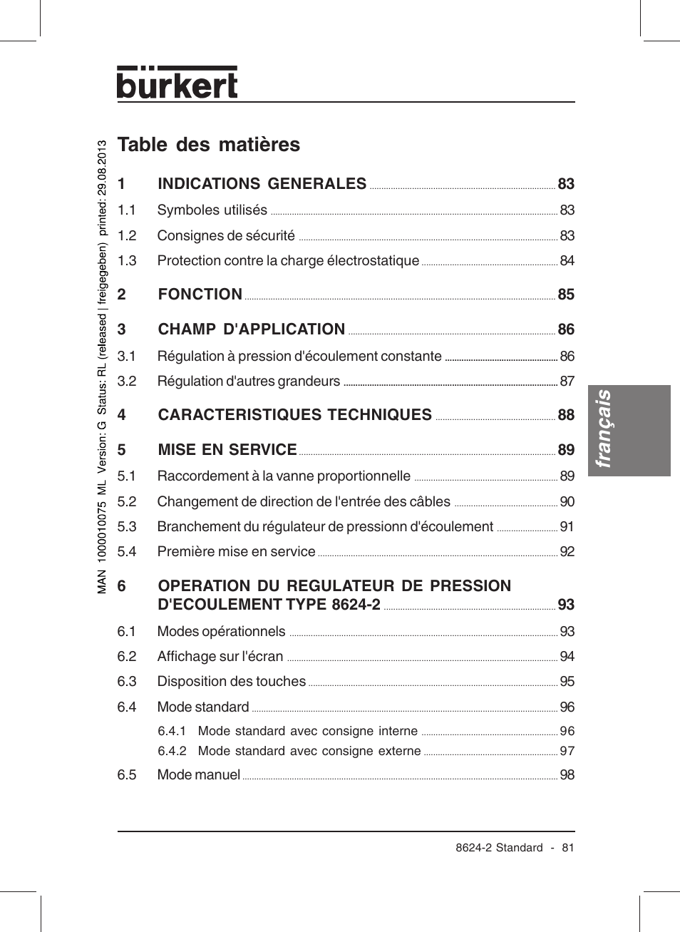 Burkert Type 8624 User Manual | Page 83 / 124