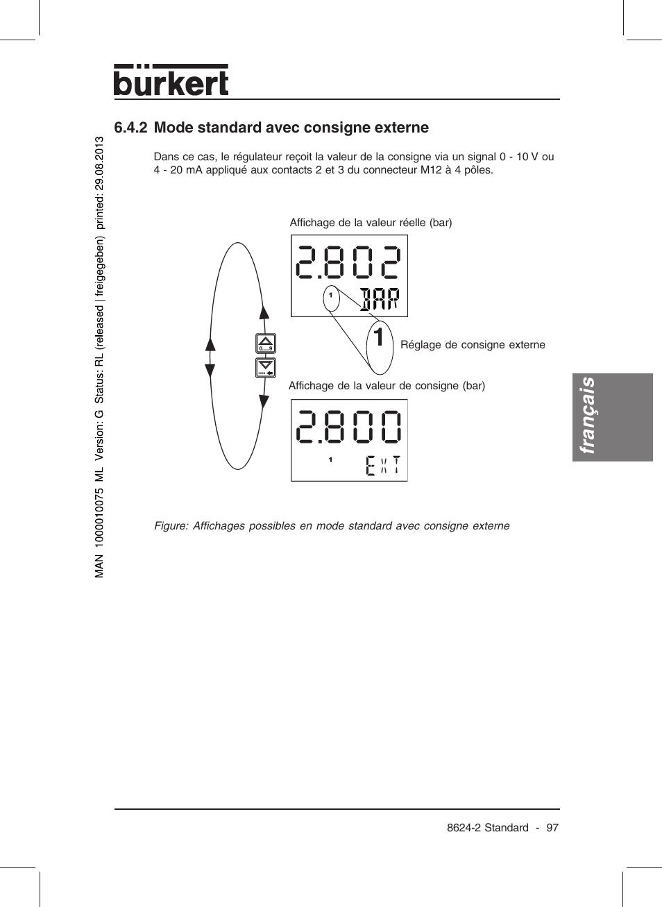 Français | Burkert Type 8624 User Manual | Page 99 / 124
