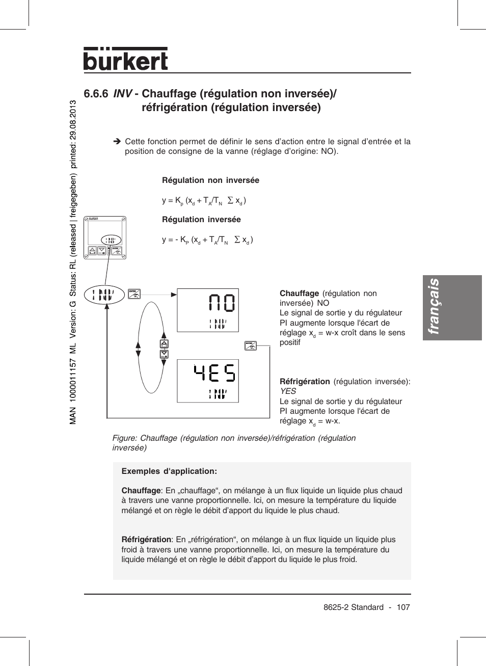 Français | Burkert Type 8625 User Manual | Page 109 / 118