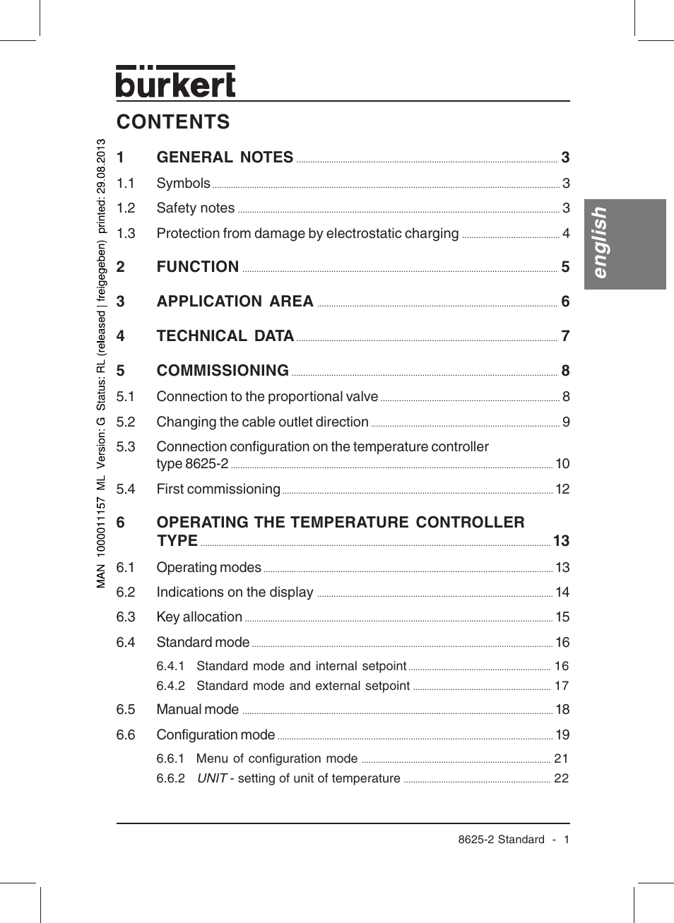 Burkert Type 8625 User Manual | Page 3 / 118