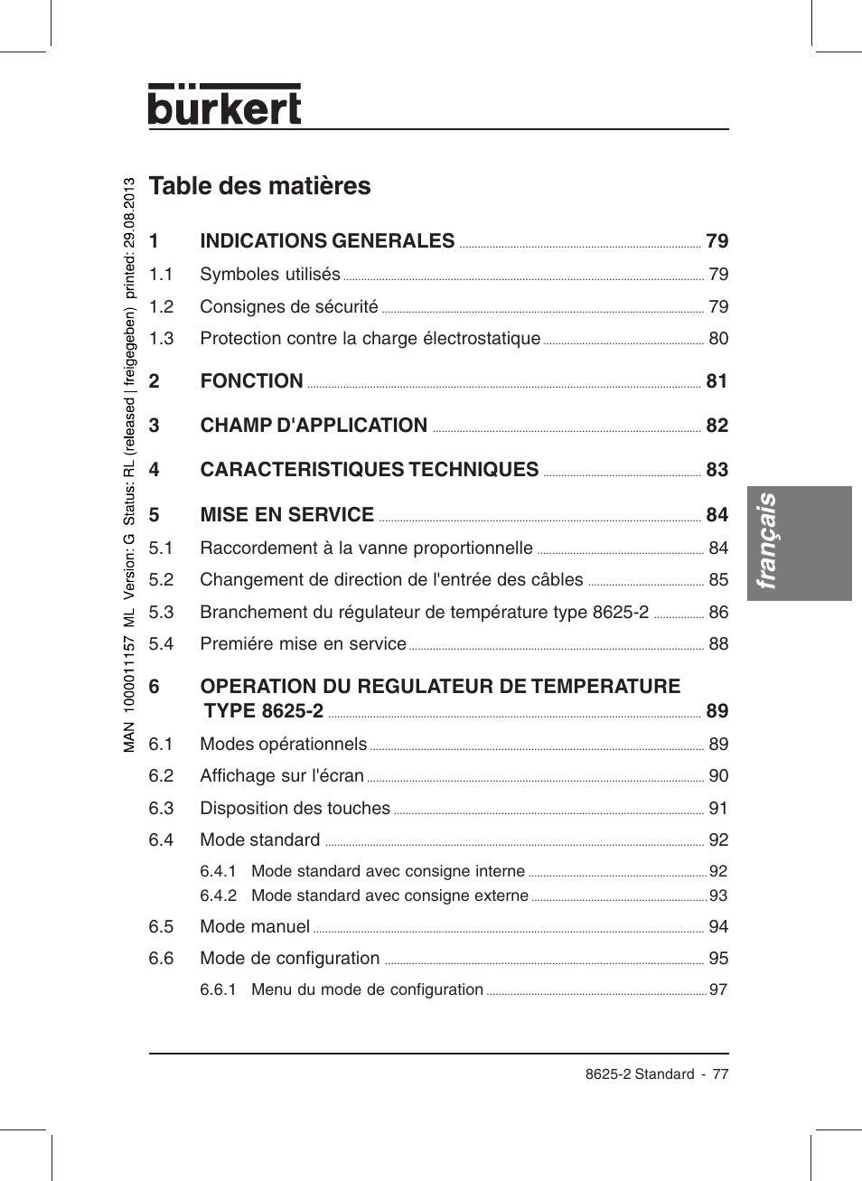 Burkert Type 8625 User Manual | Page 79 / 118