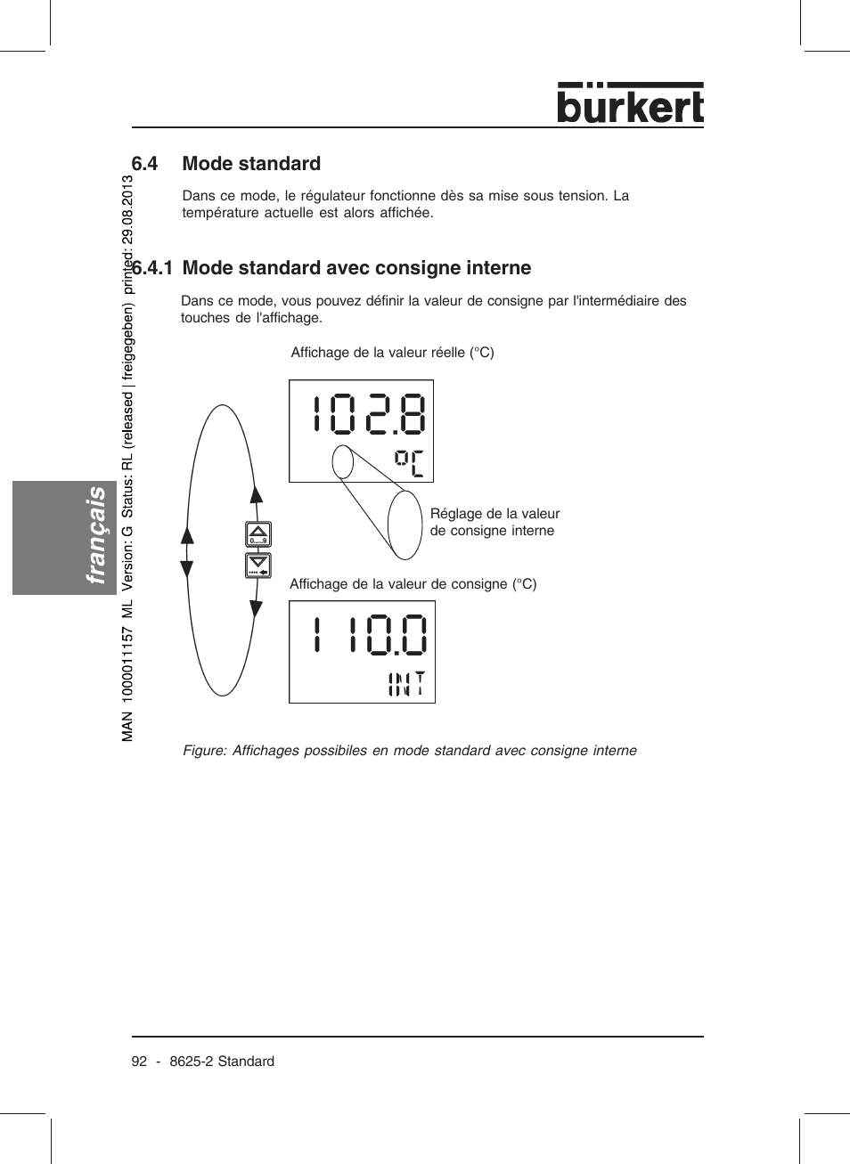 Français | Burkert Type 8625 User Manual | Page 94 / 118