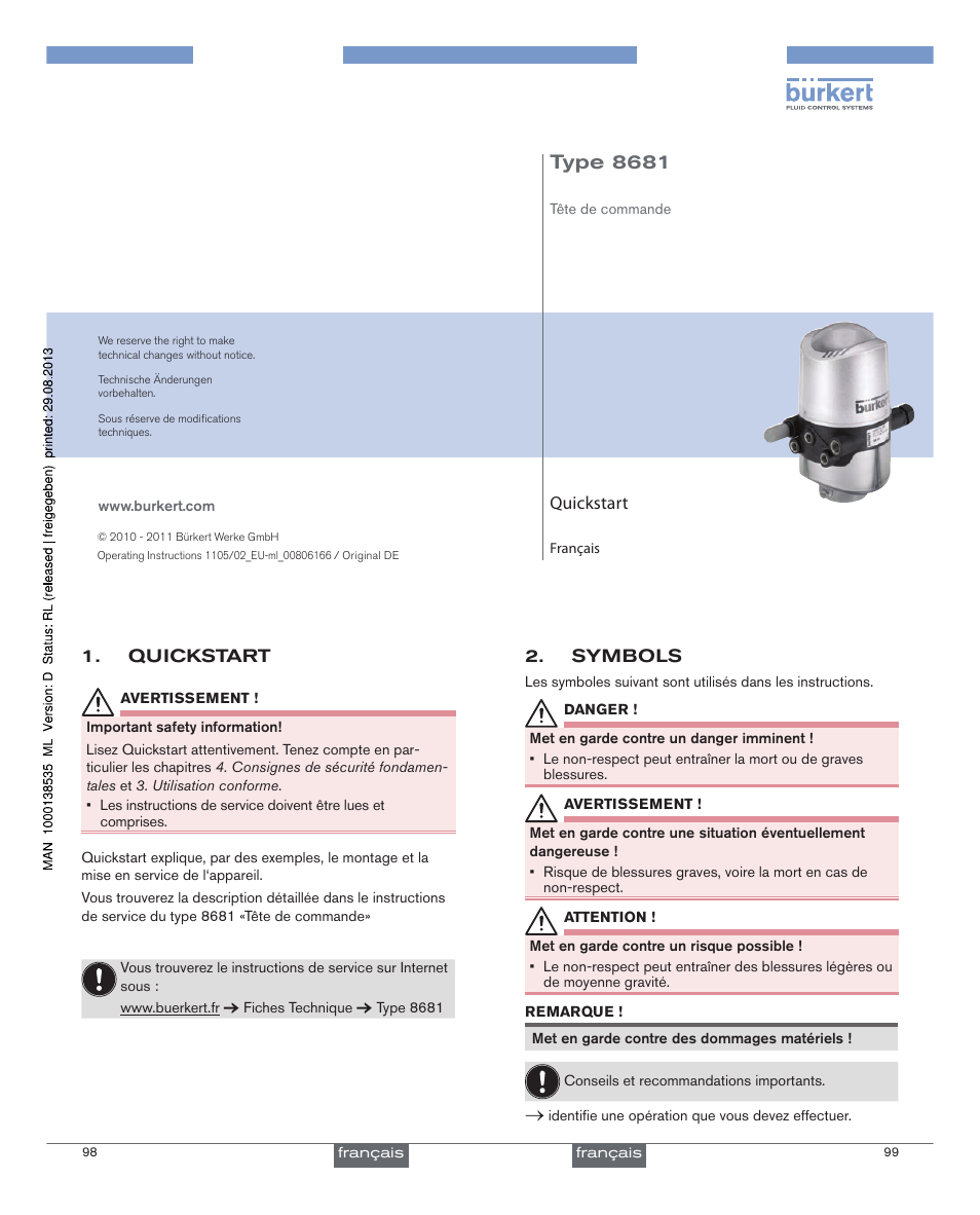 Type 8681 | Burkert Type 8681 User Manual | Page 27 / 40