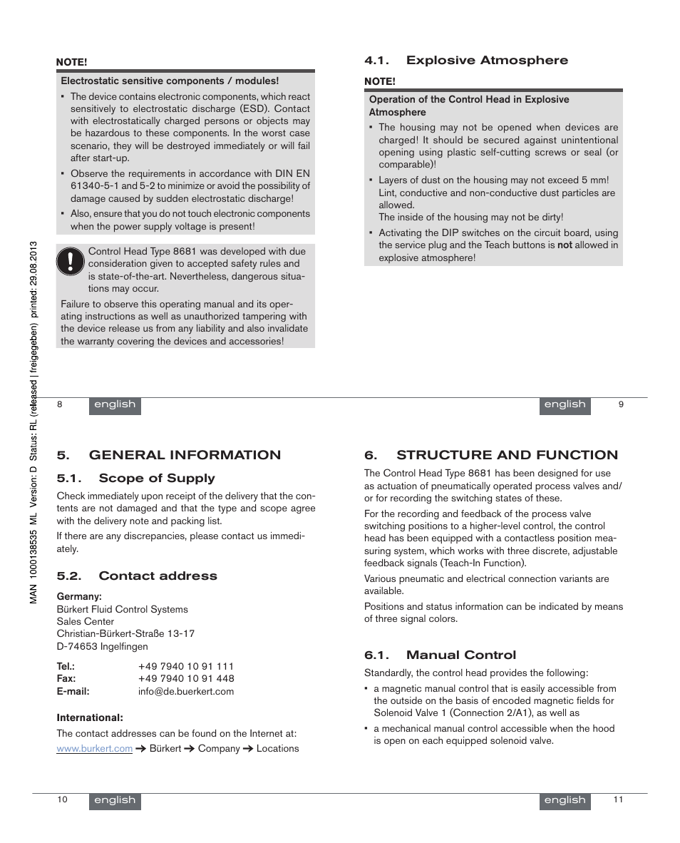 Burkert Type 8681 User Manual | Page 3 / 40