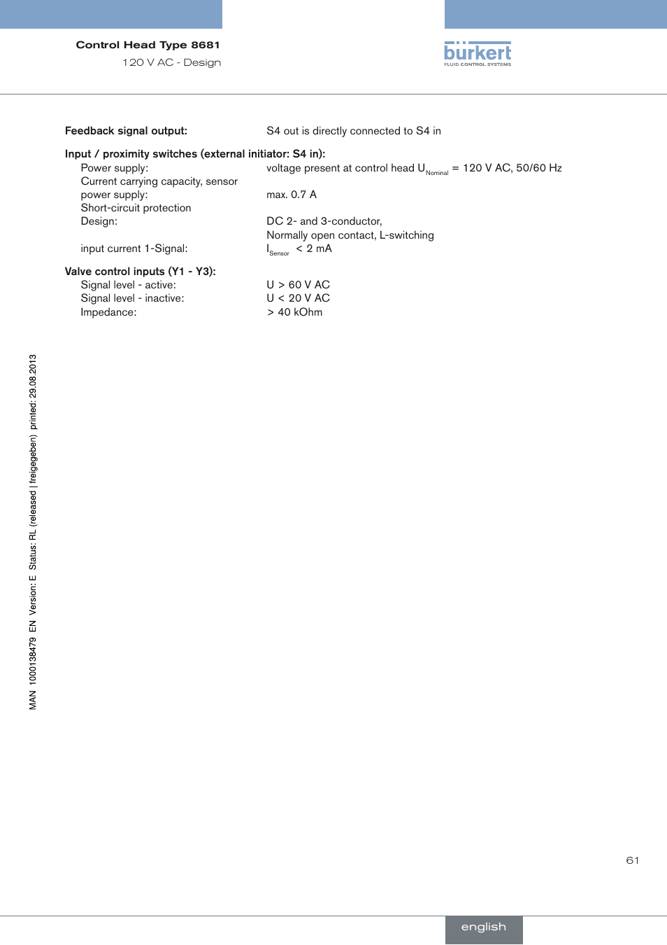 Burkert Type 8681 User Manual | Page 61 / 90