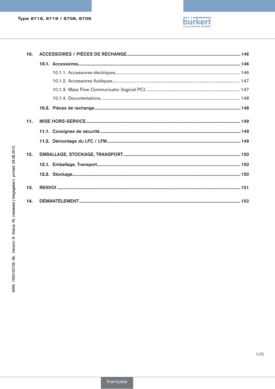 Burkert Type 8709 User Manual | Page 105 / 154