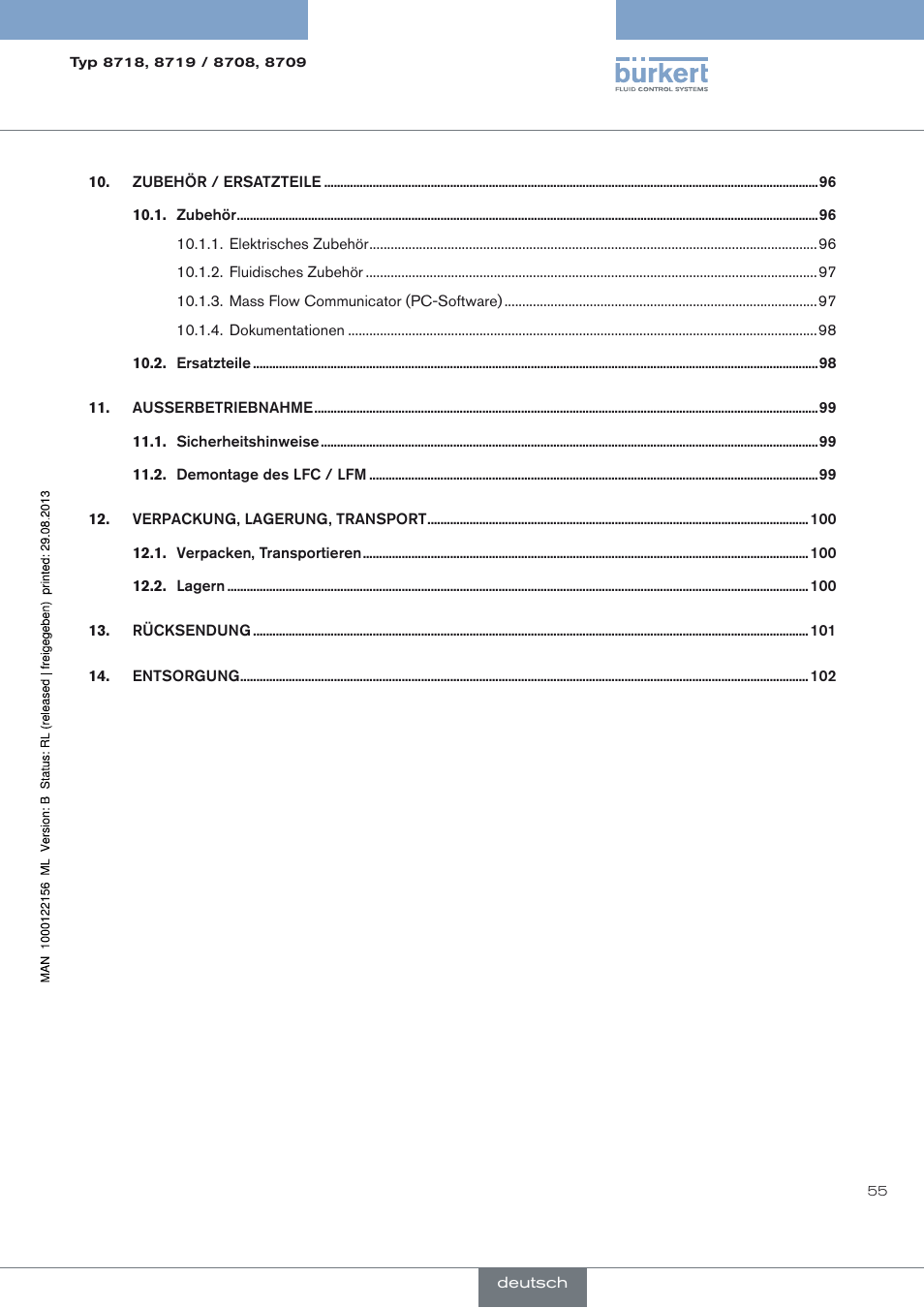 Burkert Type 8709 User Manual | Page 55 / 154