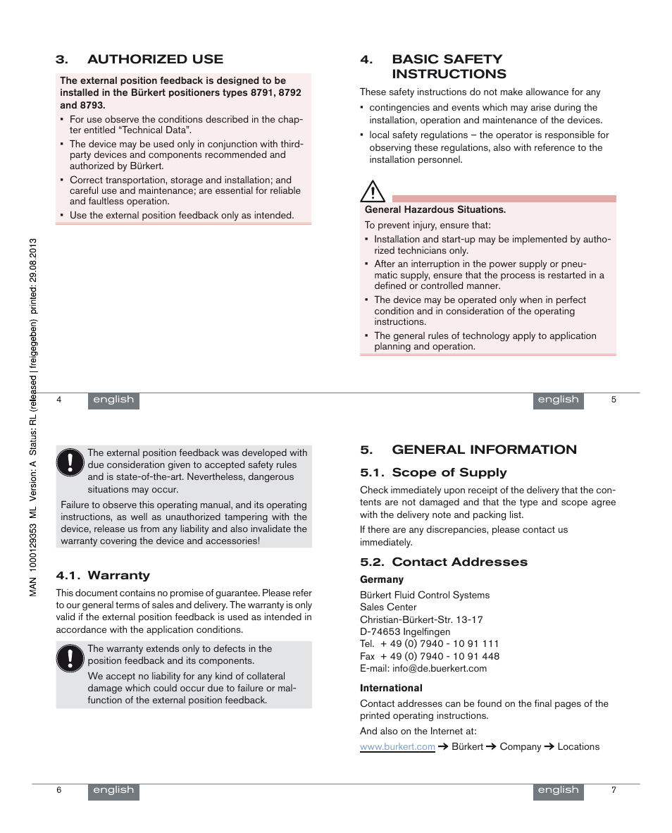 Burkert Type 8793 User Manual | Page 2 / 15