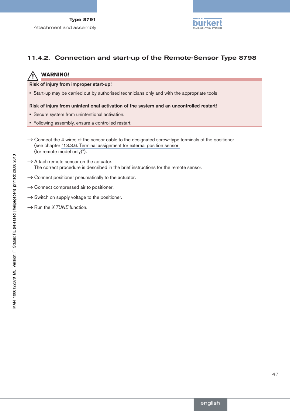 Burkert Type 8791 User Manual | Page 47 / 184