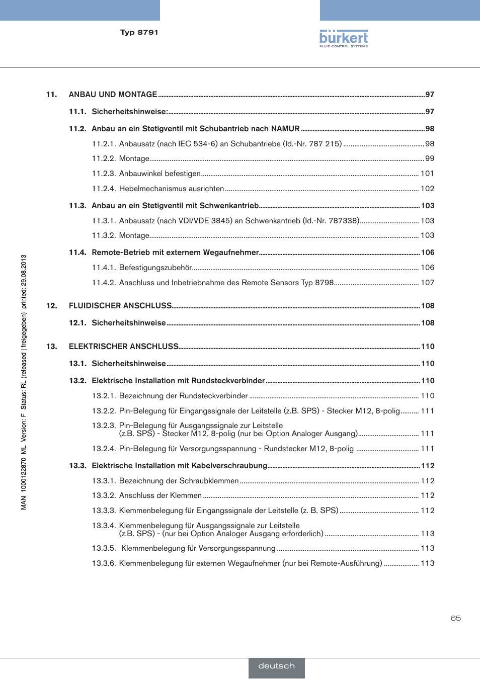 Burkert Type 8791 User Manual | Page 65 / 184