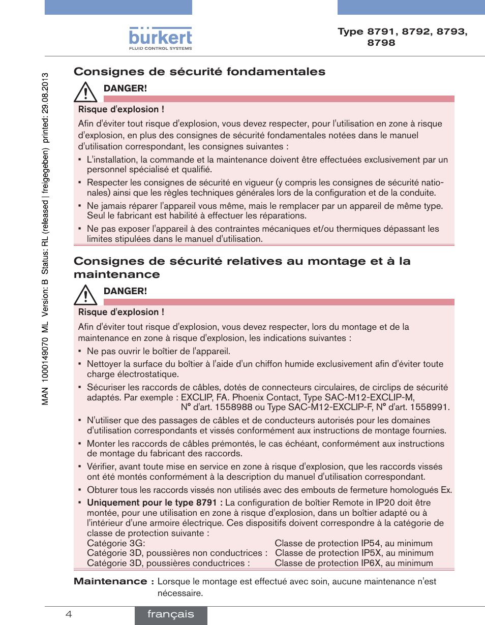 Burkert Type 8798 User Manual | Page 4 / 4