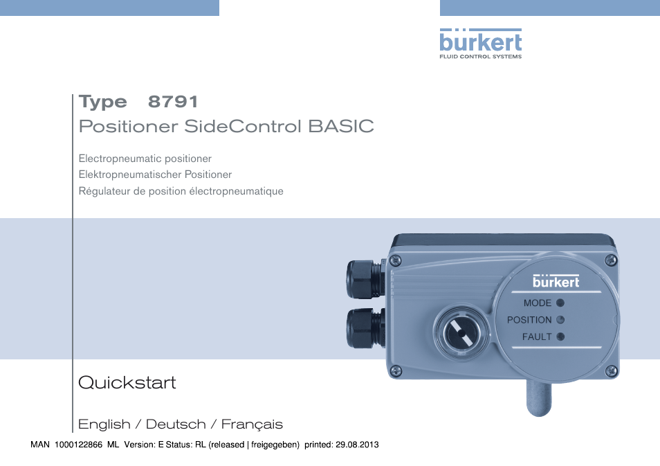 Burkert Type 8791 User Manual | 106 pages