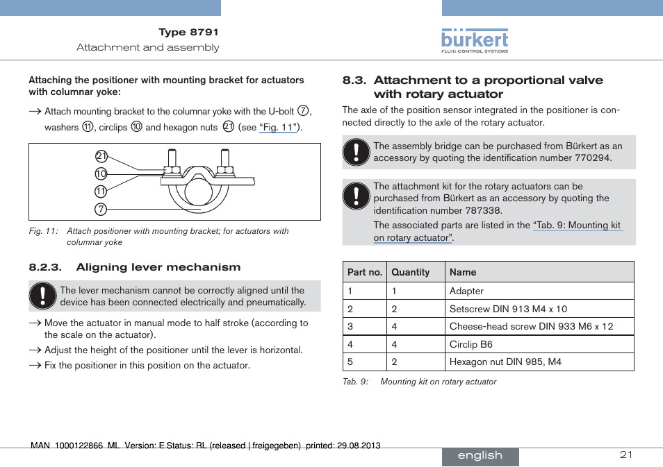 Burkert Type 8791 User Manual | Page 21 / 106