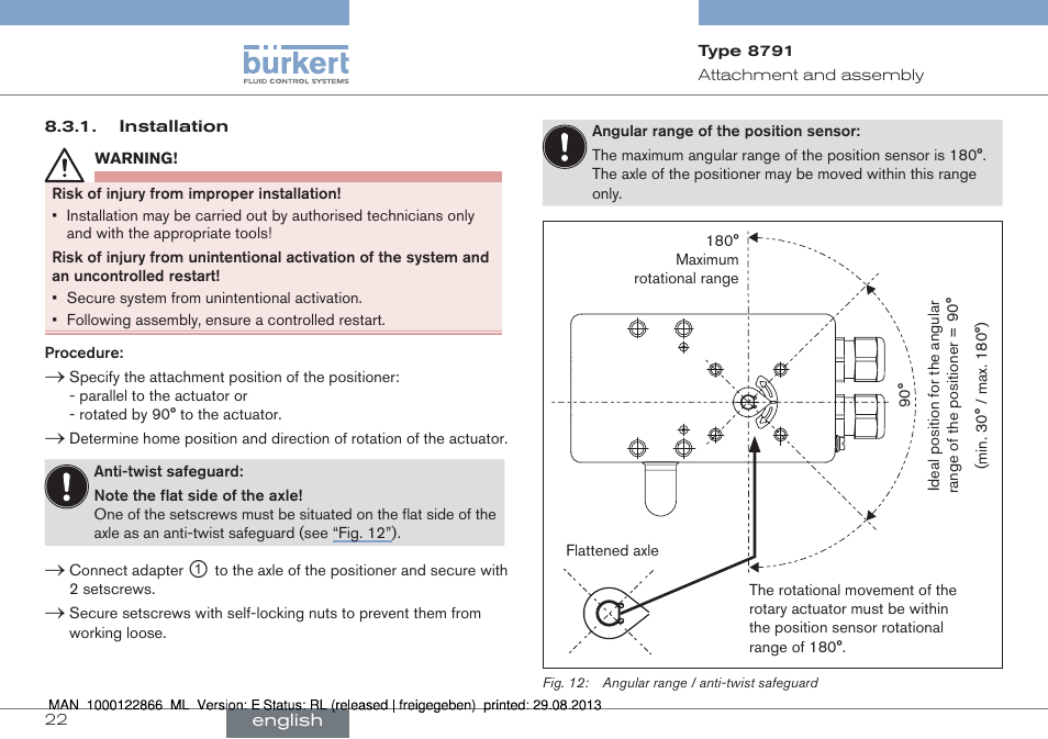 Burkert Type 8791 User Manual | Page 22 / 106