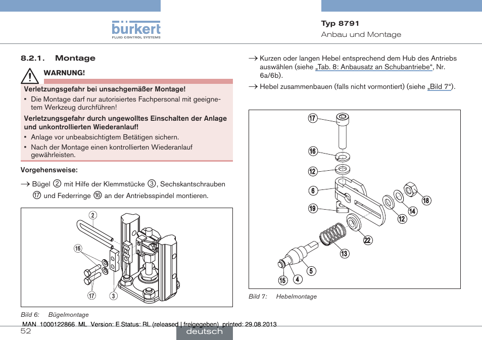 Burkert Type 8791 User Manual | Page 52 / 106