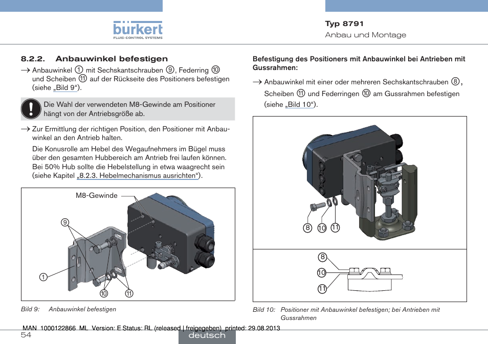 Burkert Type 8791 User Manual | Page 54 / 106