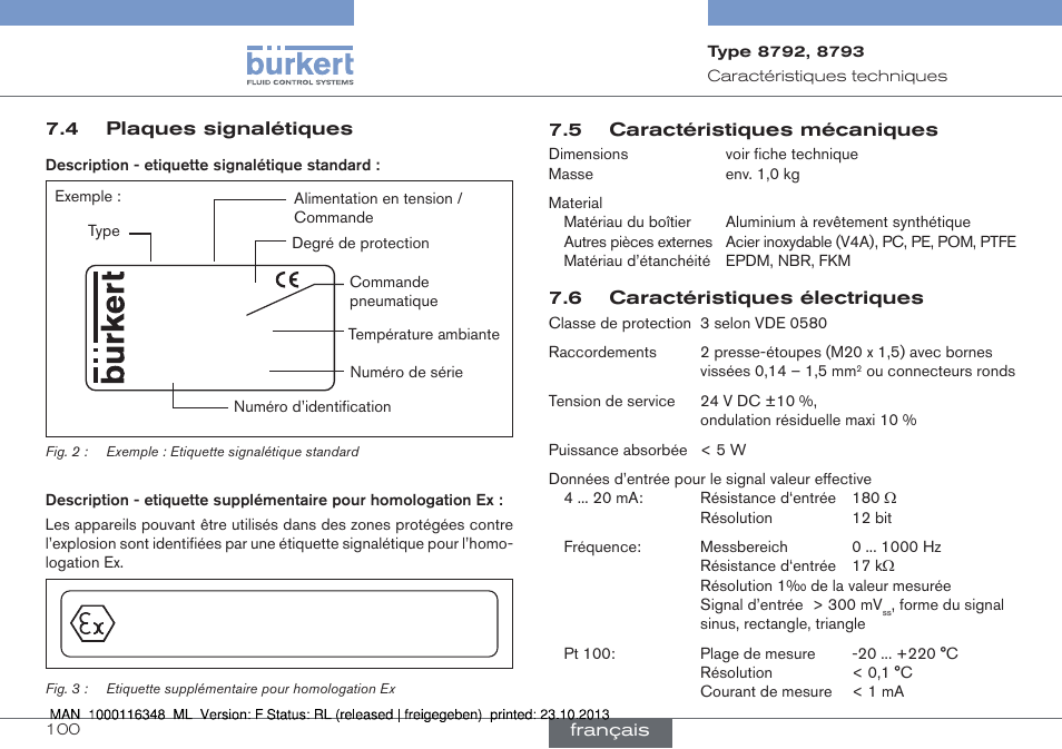 Burkert Type 8793 User Manual | Page 100 / 136