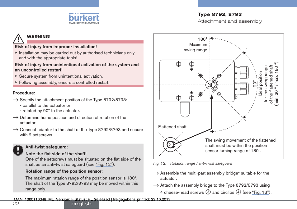 Burkert Type 8793 User Manual | Page 22 / 136