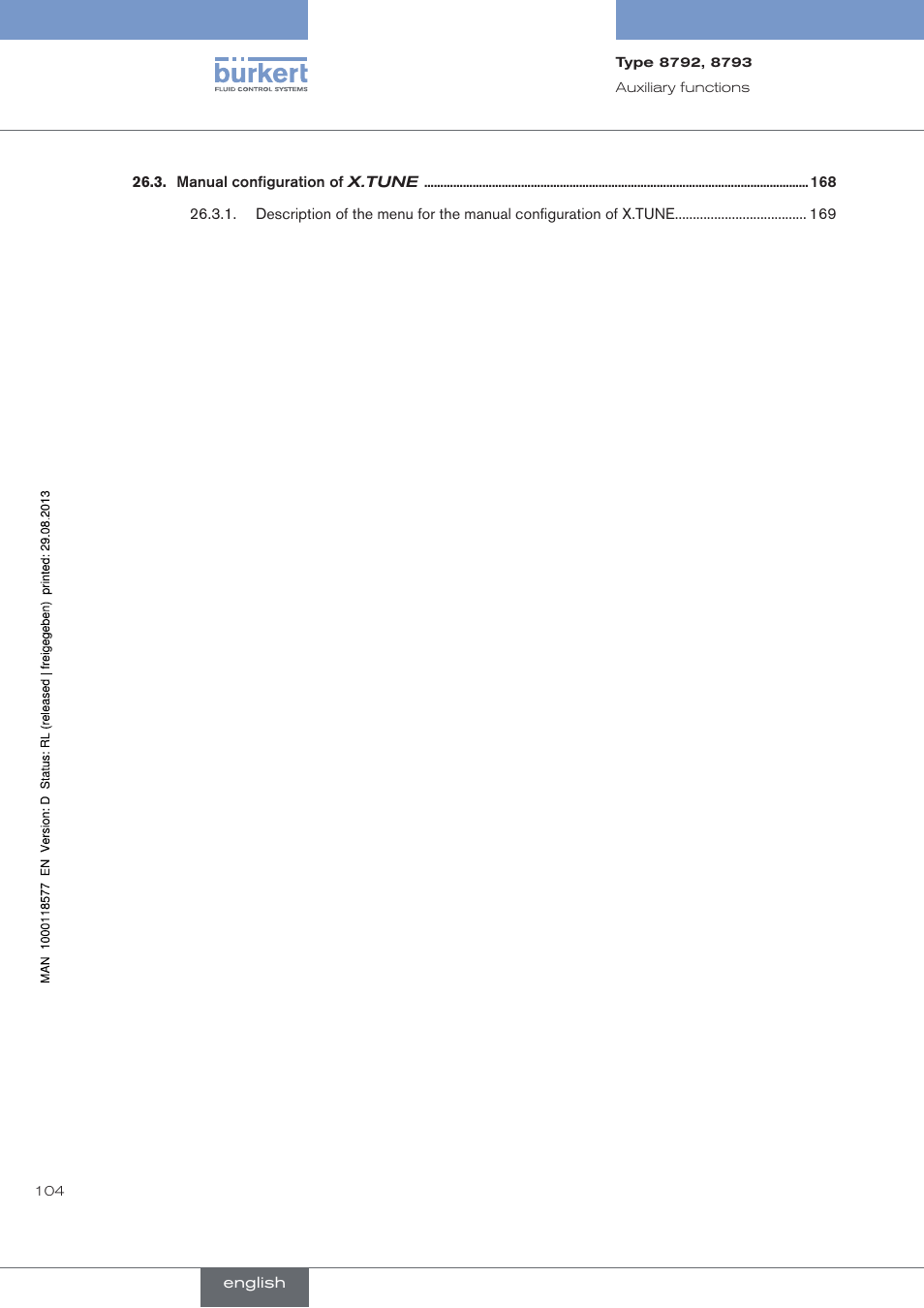 Burkert Type 8793 User Manual | Page 104 / 252