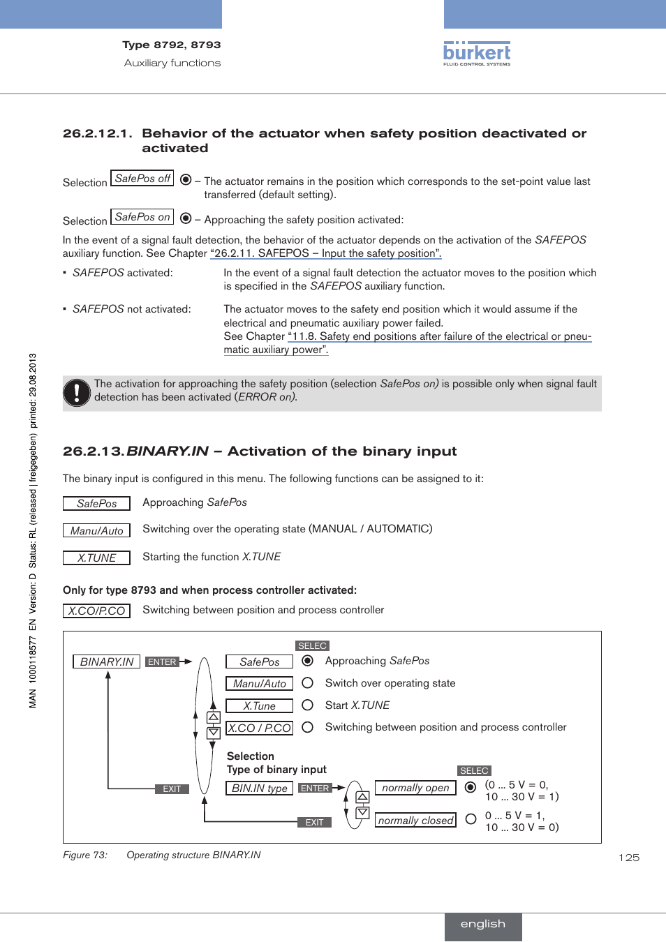 Binary.in – activation of the binary input | Burkert Type 8793 User Manual | Page 125 / 252