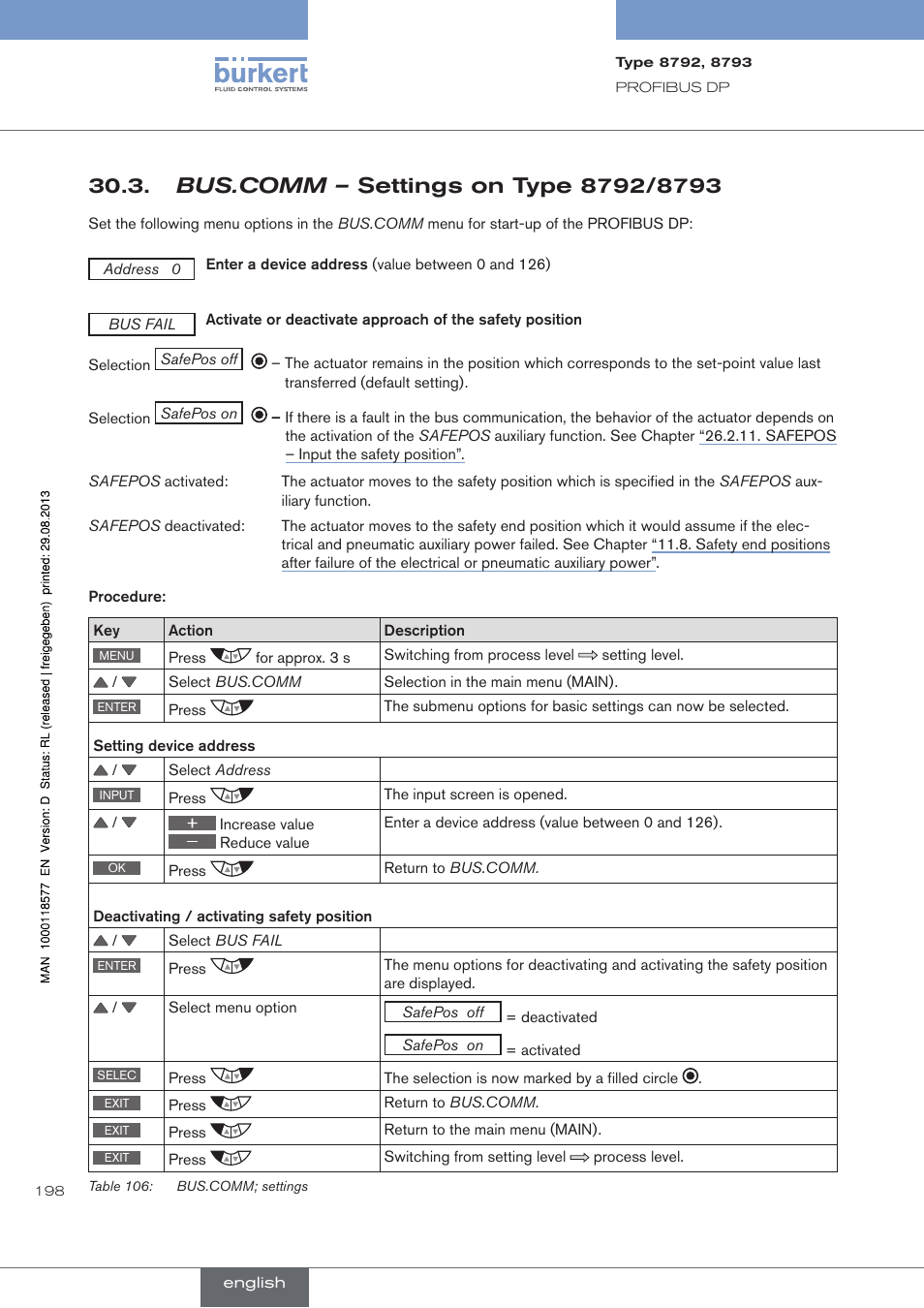 Bus.comm – settings on type 8792/8793, Bus.comm – settings.on.type.8792/8793 | Burkert Type 8793 User Manual | Page 198 / 252