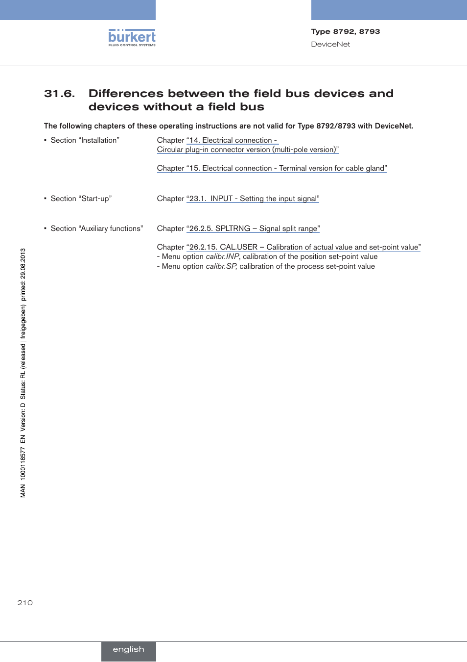 Burkert Type 8793 User Manual | Page 210 / 252