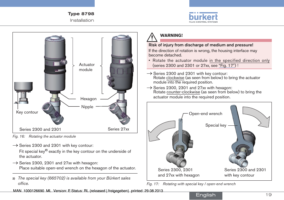 Burkert Type 8798 User Manual | Page 19 / 106