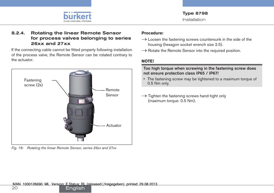 Burkert Type 8798 User Manual | Page 20 / 106