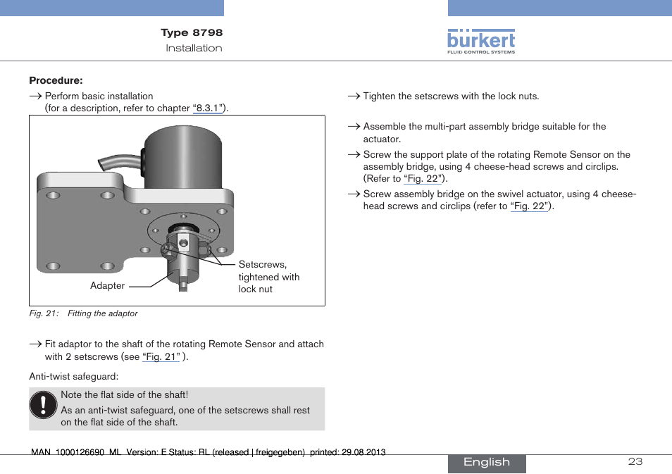 Burkert Type 8798 User Manual | Page 23 / 106