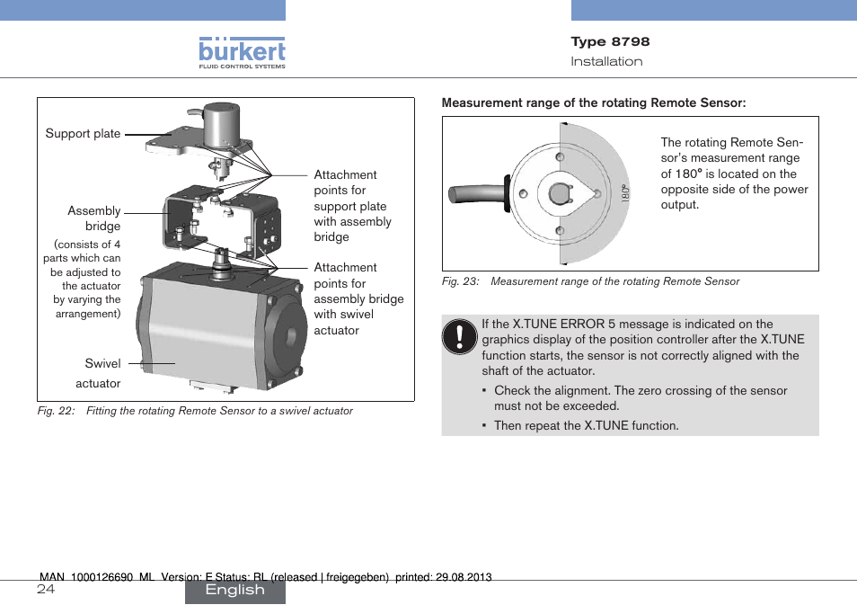 Refer to “fig. 22”), Head screws and circlips (refer to “fig. 22”) | Burkert Type 8798 User Manual | Page 24 / 106