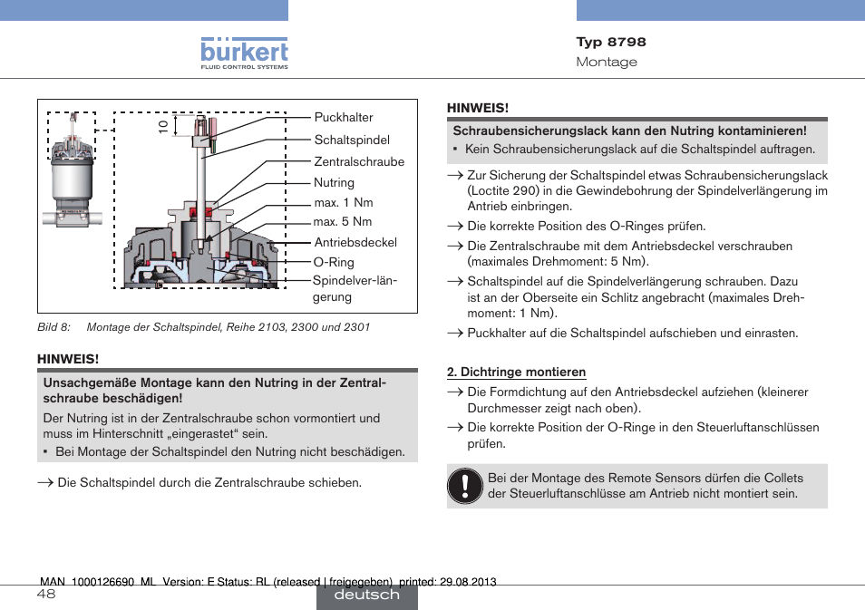 Burkert Type 8798 User Manual | Page 48 / 106