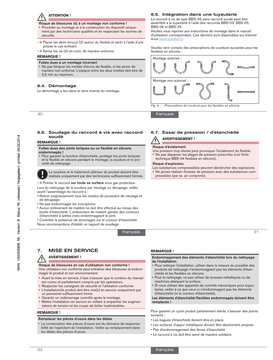 Mise en service | Burkert Type BBS-4S User Manual | Page 14 / 15