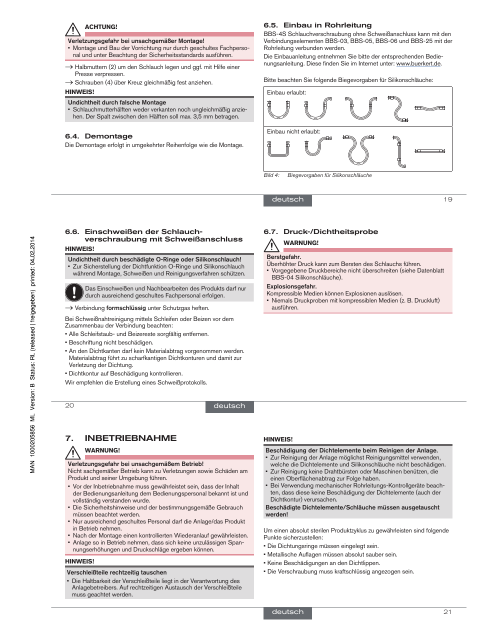 Inbetriebnahme | Burkert Type BBS-4S User Manual | Page 9 / 15